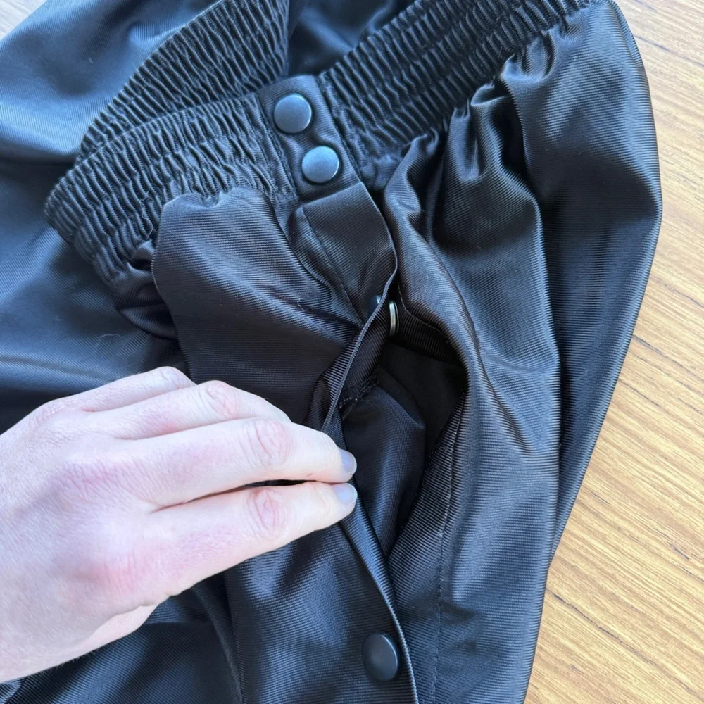 Vintage 90s Nike Snap Off Pants Black Polyester Medium